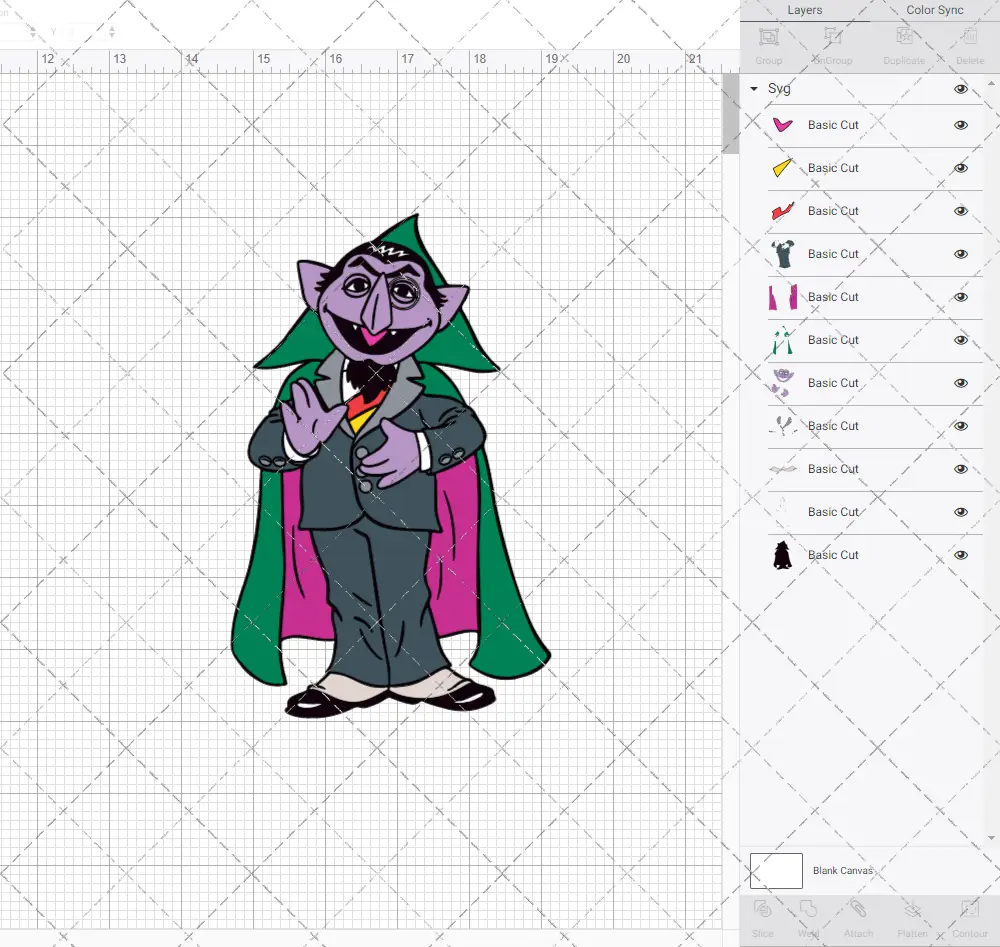 Count von Count - Sesame Street 002, Svg, Dxf, Eps, Png SvgShopArt