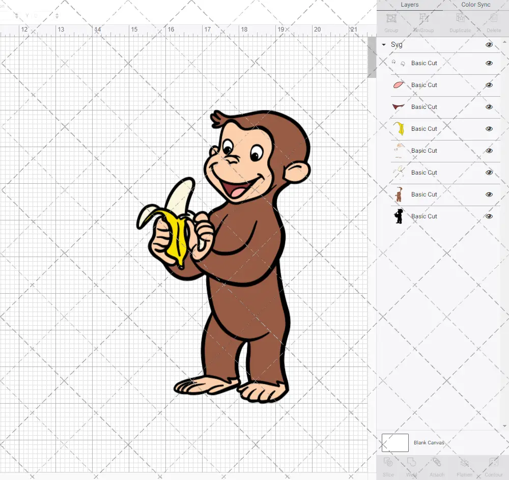 Curious George 002, Svg, Dxf, Eps, Png SvgShopArt