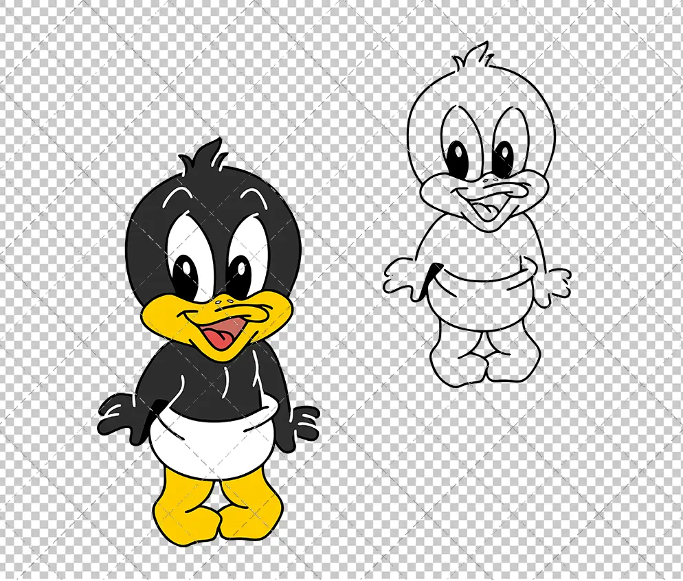 Daffy Duck - Baby Looney Tunes, Svg, Dxf, Eps, Png SvgShopArt