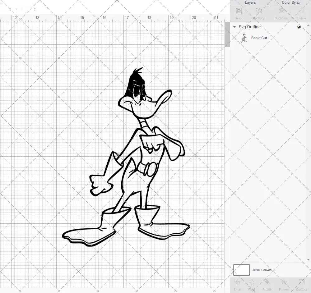 Daffy Duck - Looney Tunes 002, Svg, Dxf, Eps, Png SvgShopArt