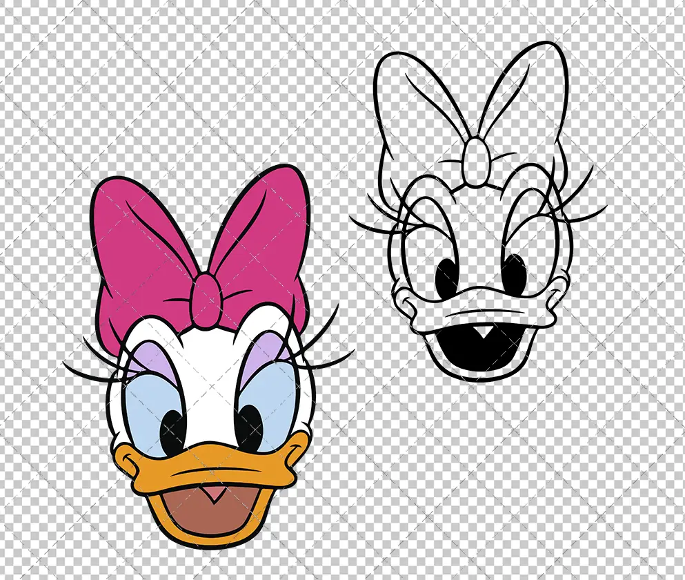 Daisy Duck 003, Svg, Dxf, Eps, Png SvgShopArt