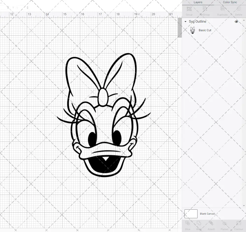 Daisy Duck 003, Svg, Dxf, Eps, Png SvgShopArt