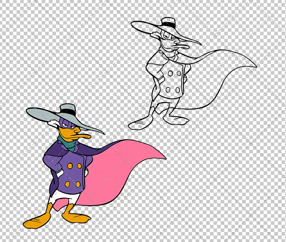Darkwing Duck, Svg, Dxf, Eps, Png SvgShopArt