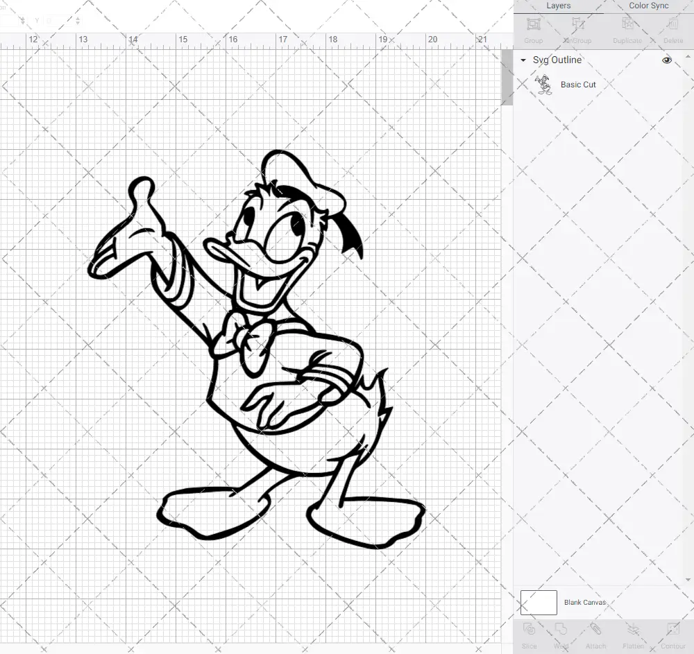 Donald Duck 003, Svg, Dxf, Eps, Png SvgShopArt