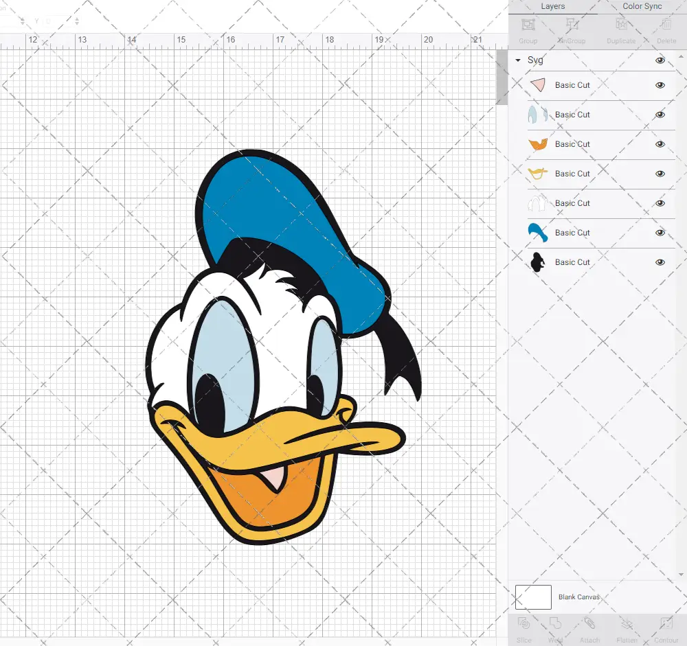 Donald Duck 004, Svg, Dxf, Eps, Png SvgShopArt