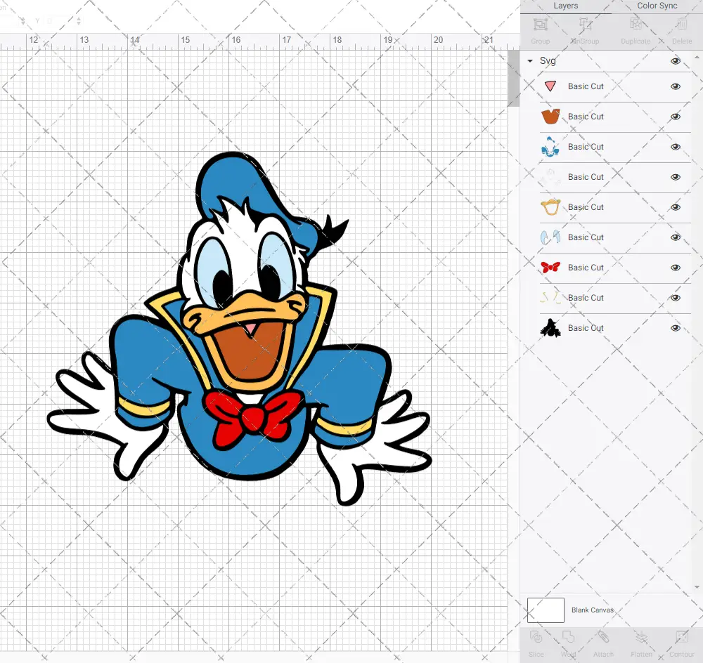 Donald Duck 005, Svg, Dxf, Eps, Png SvgShopArt