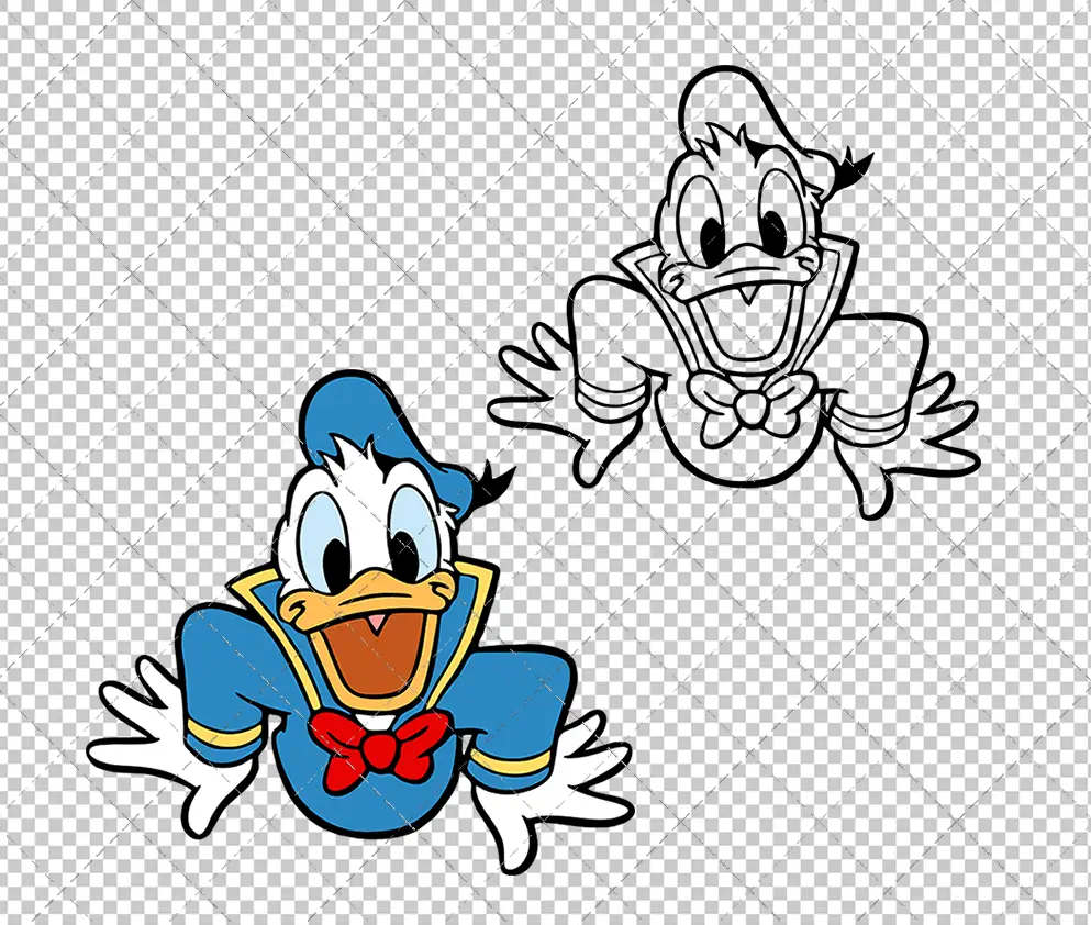 Donald Duck 005, Svg, Dxf, Eps, Png SvgShopArt