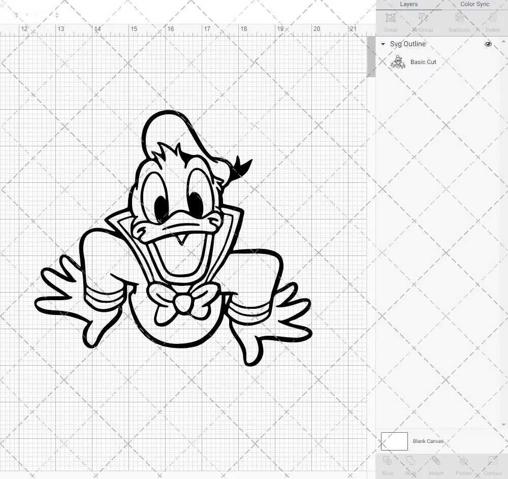 Donald Duck 005, Svg, Dxf, Eps, Png SvgShopArt