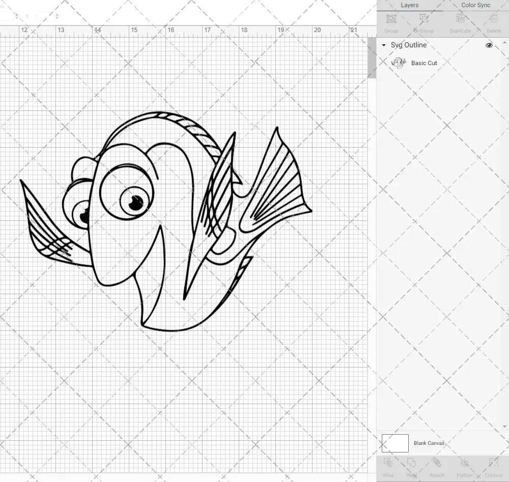 Dory - Finding Dory 002, Svg, Dxf, Eps, Png SvgShopArt