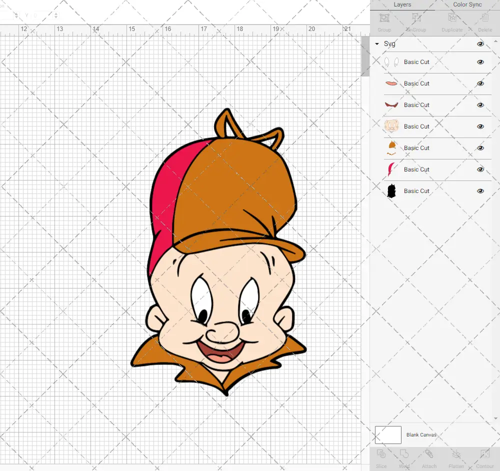 Elmer Fudd - Looney Tunes 003, Svg, Dxf, Eps, Png SvgShopArt
