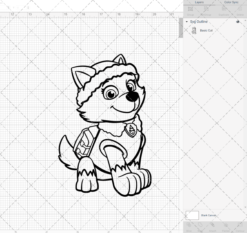 Everest - Paw Patrol 002, Svg, Dxf, Eps, Png SvgShopArt