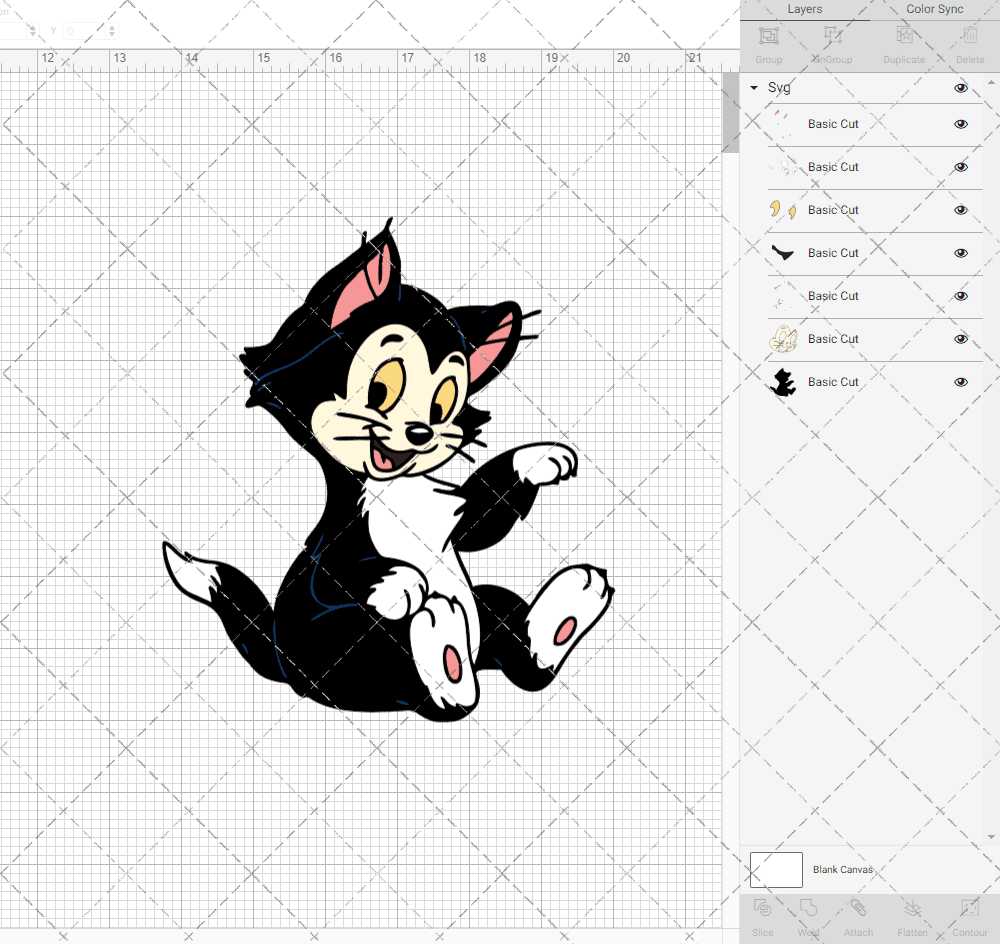 Figaro - Pinocchio, Svg, Dxf, Eps, Png SvgShopArt