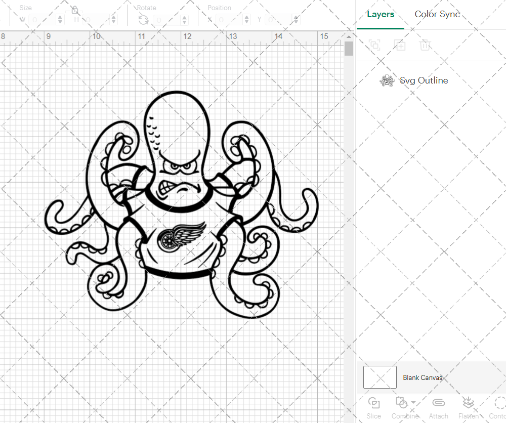 Detroit Red Wings Mascot Al the Octopus 002, Svg, Dxf, Eps, Png - SvgShopArt
