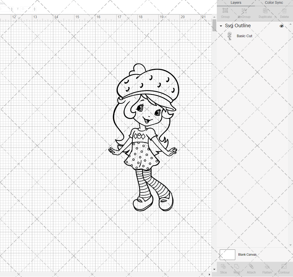 Strawberry Shortcake 002, Svg, Dxf, Eps, Png - SvgShopArt