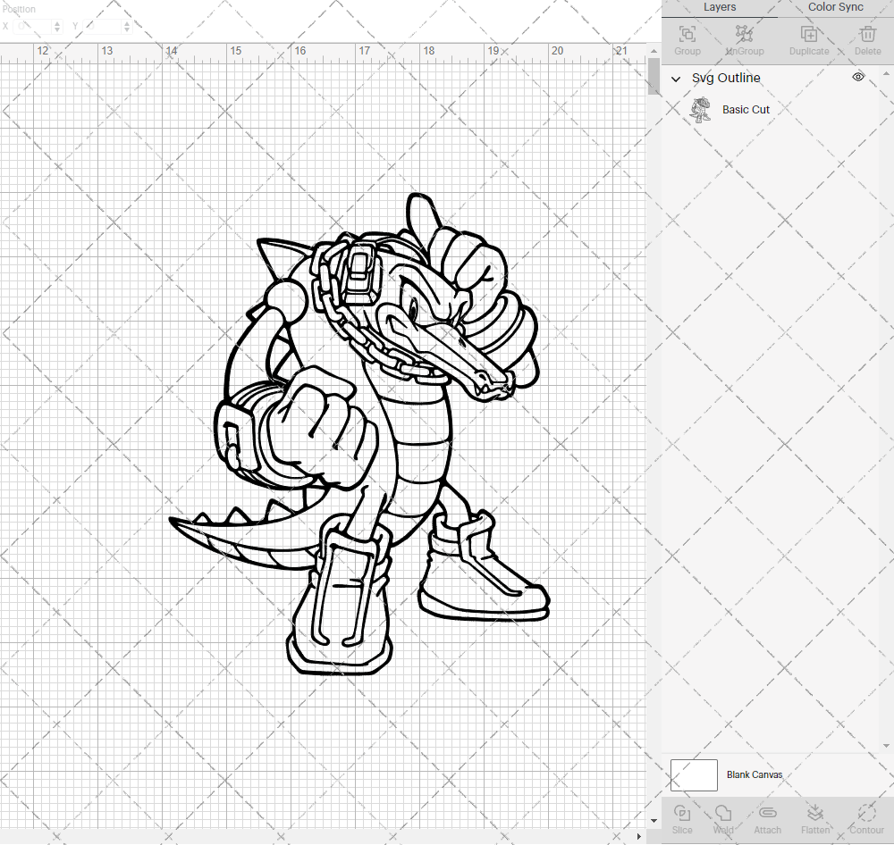 Vector the Crocodile - Sonic the Hedgehog, Svg, Dxf, Eps, Png - SvgShopArt