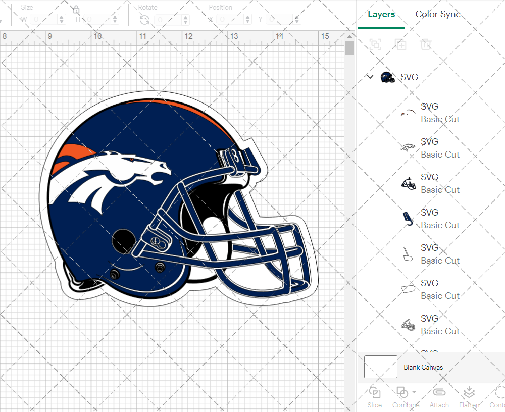 Denver Broncos Helmet 1997 002, Svg, Dxf, Eps, Png - SvgShopArt