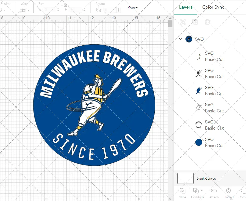 Milwaukee Brewers Circle 1970, Svg, Dxf, Eps, Png - SvgShopArt