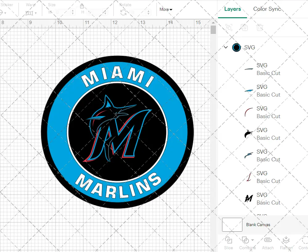 Miami Marlins Circle 2019, Svg, Dxf, Eps, Png - SvgShopArt