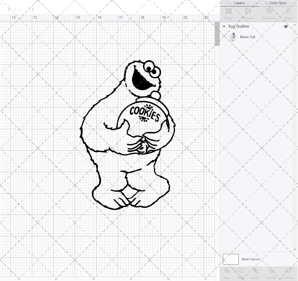 Cookie Monster - Sesame Street 002, Svg, Dxf, Eps, Png - SvgShopArt