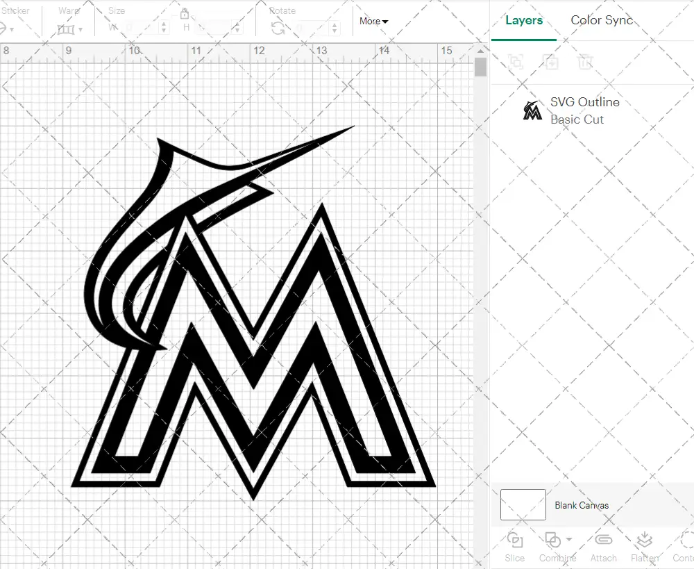 Miami Marlins Cap 2012 002, Svg, Dxf, Eps, Png - SvgShopArt