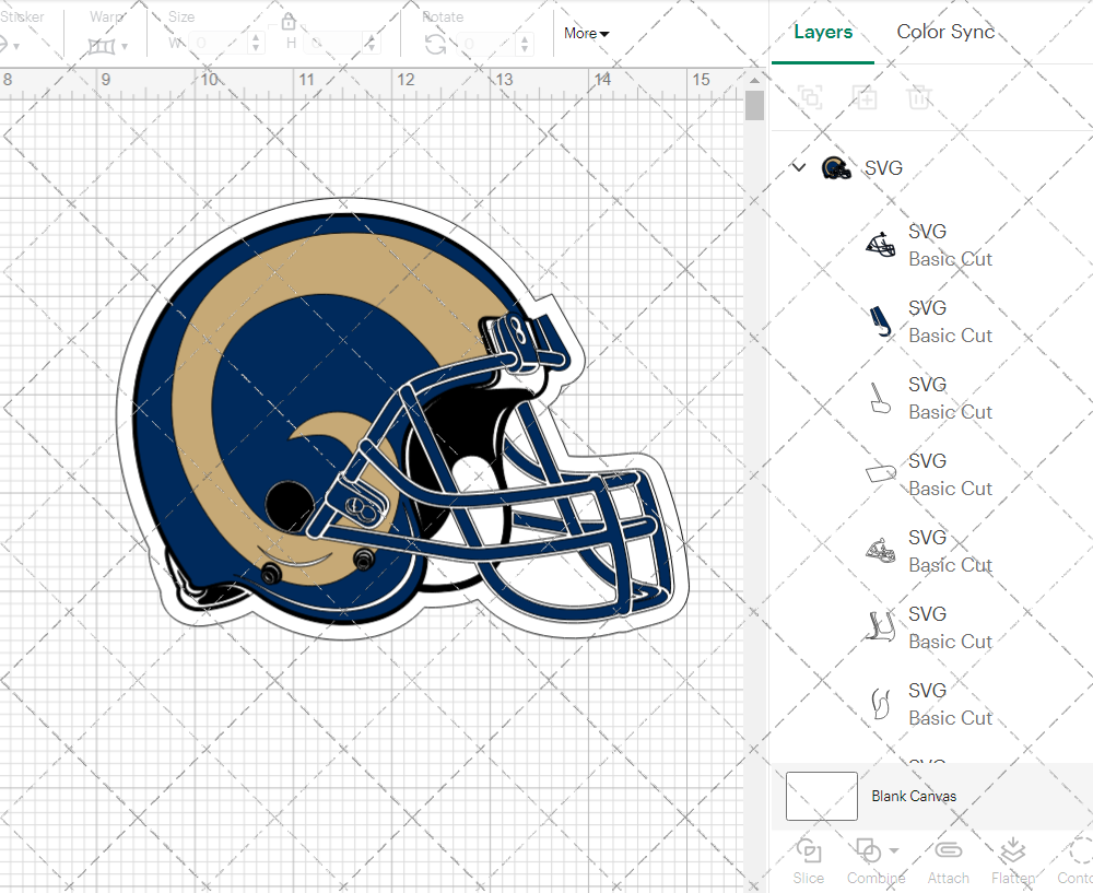 Los Angeles Rams Helmet 2016 002, Svg, Dxf, Eps, Png - SvgShopArt