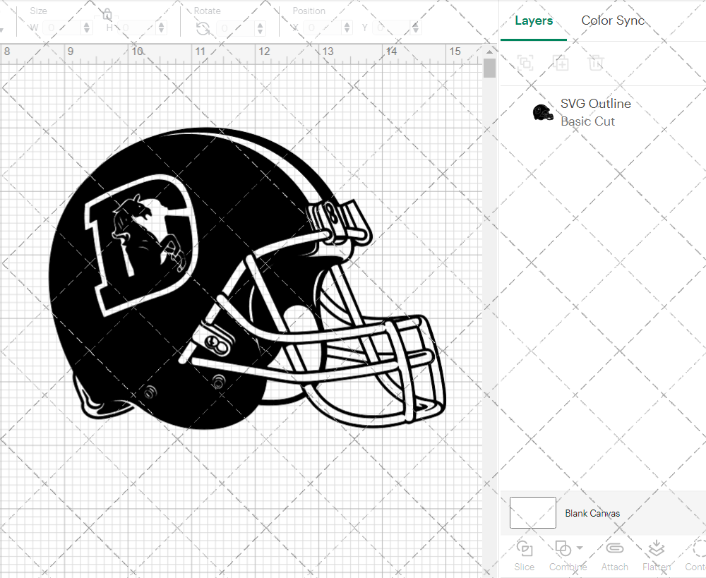 Denver Broncos Helmet 1970 002, Svg, Dxf, Eps, Png - SvgShopArt