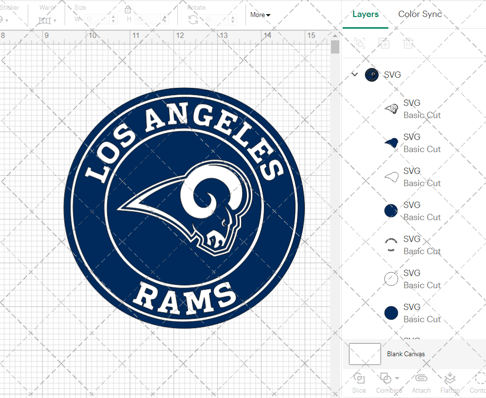 Los Angeles Rams Circle 2017, Svg, Dxf, Eps, Png - SvgShopArt