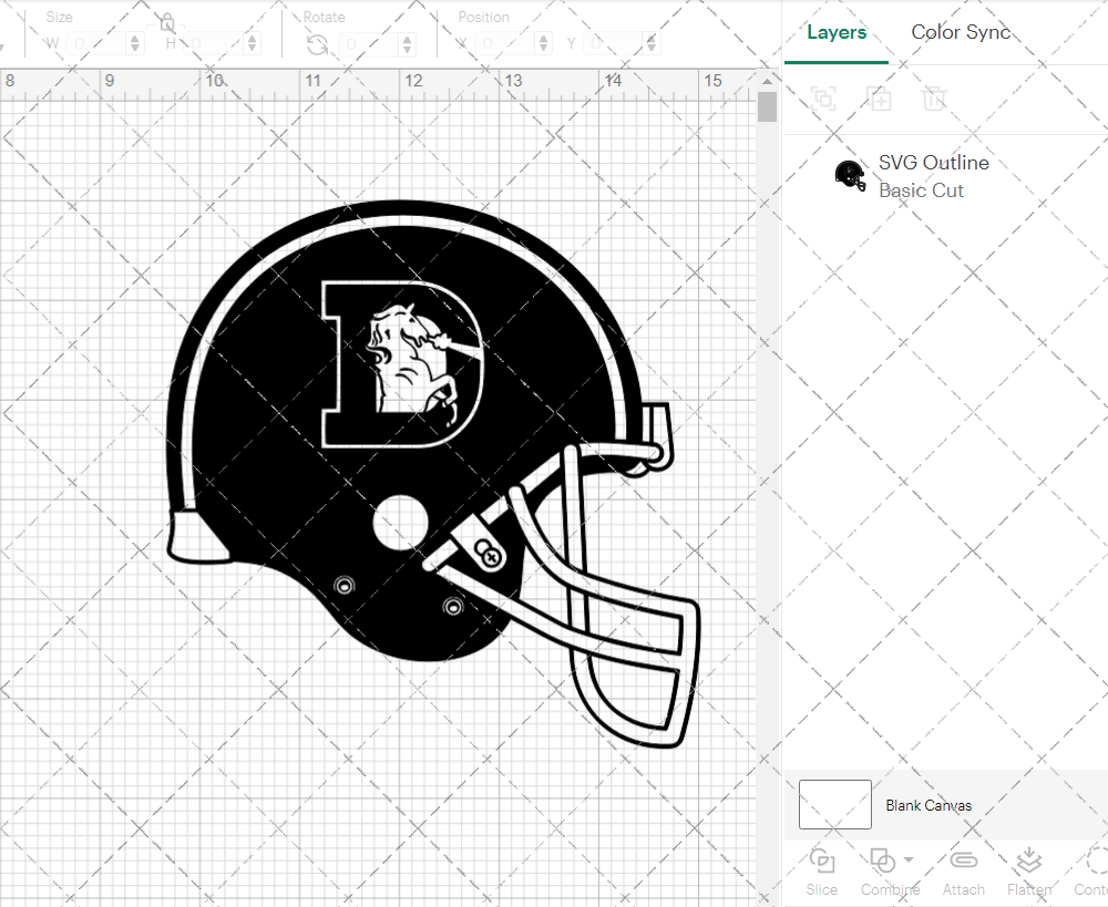 Denver Broncos Helmet 1970, Svg, Dxf, Eps, Png - SvgShopArt