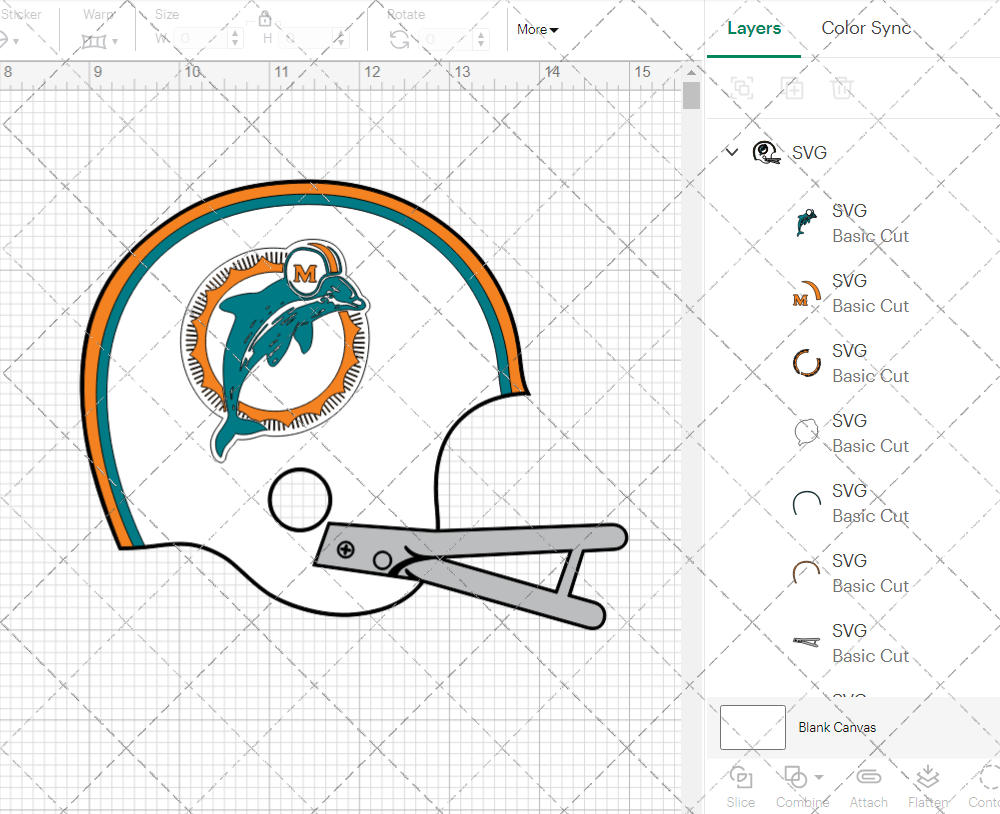 Miami Dolphins Helmet 1974, Svg, Dxf, Eps, Png - SvgShopArt