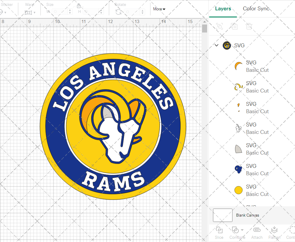 Los Angeles Rams Circle 2020 002, Svg, Dxf, Eps, Png - SvgShopArt