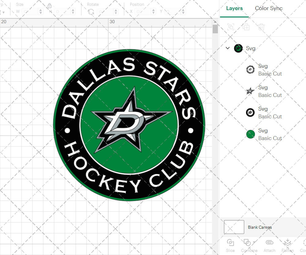 Dallas Stars Circle 2021 003, Svg, Dxf, Eps, Png - SvgShopArt