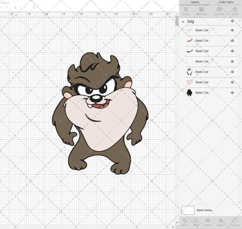 Tasmanian Devil - Baby Looney Tunes, Svg, Dxf, Eps, Png - SvgShopArt