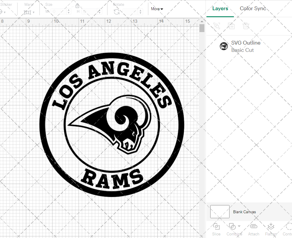 Los Angeles Rams Circle 2016, Svg, Dxf, Eps, Png - SvgShopArt