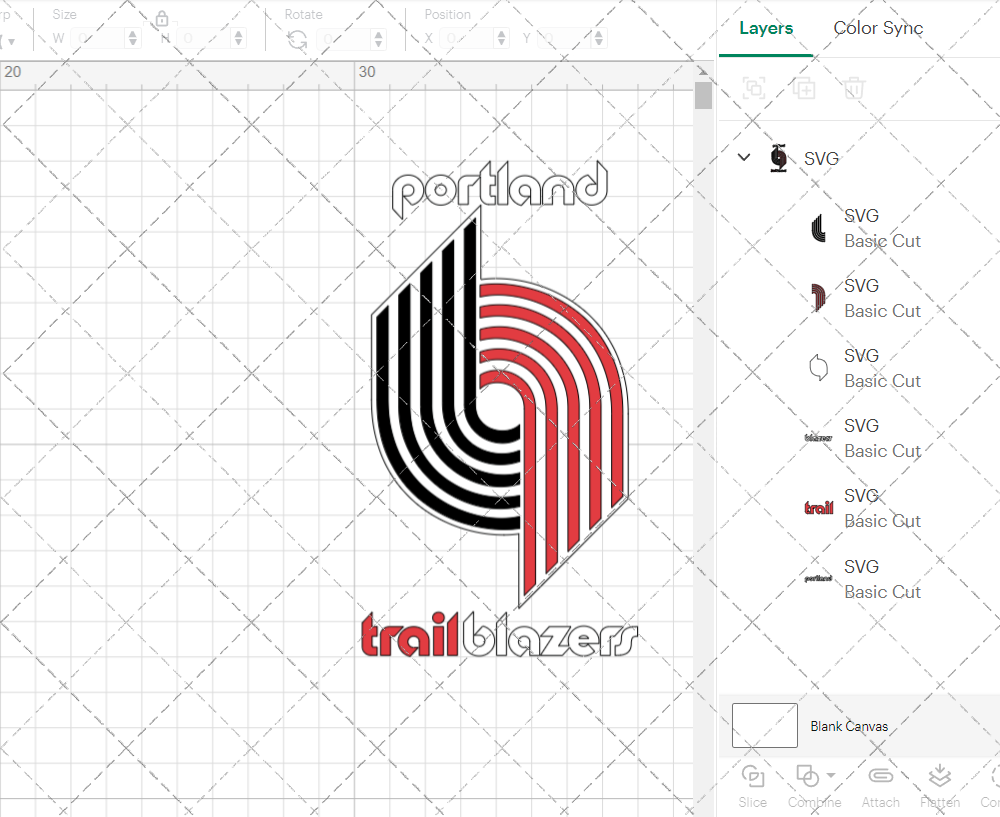 Portland Trail Blazers Secondary 1970 002, Svg, Dxf, Eps, Png - SvgShopArt