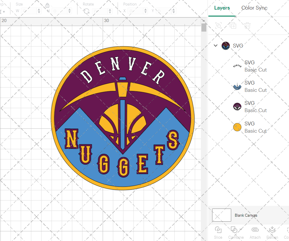 Denver Nuggets Circle 2018 003, Svg, Dxf, Eps, Png - SvgShopArt