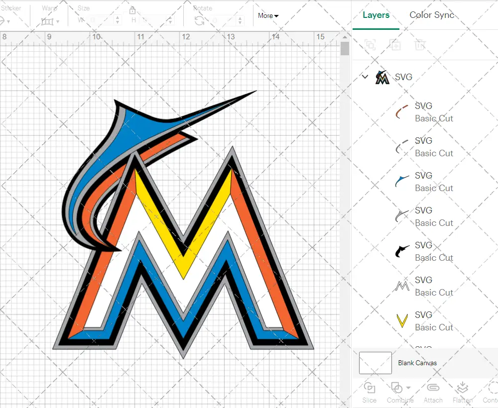 Miami Marlins Cap 2012 002, Svg, Dxf, Eps, Png - SvgShopArt