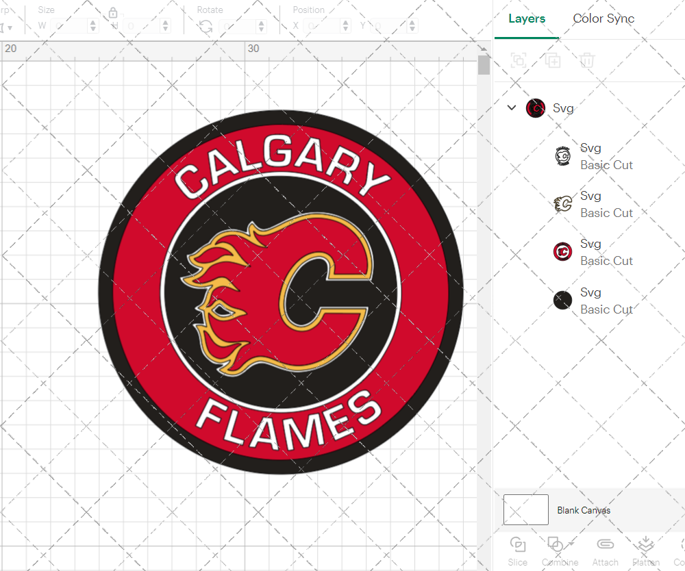 Calgary Flames Circle 2020 002, Svg, Dxf, Eps, Png - SvgShopArt