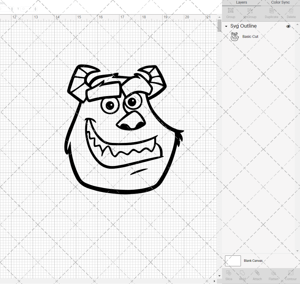 Sulley - Monsters, inc., Svg, Dxf, Eps, Png - SvgShopArt