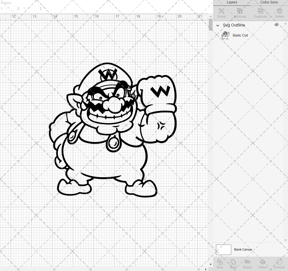 Wario - Super Mario Bros, Svg, Dxf, Eps, Png - SvgShopArt