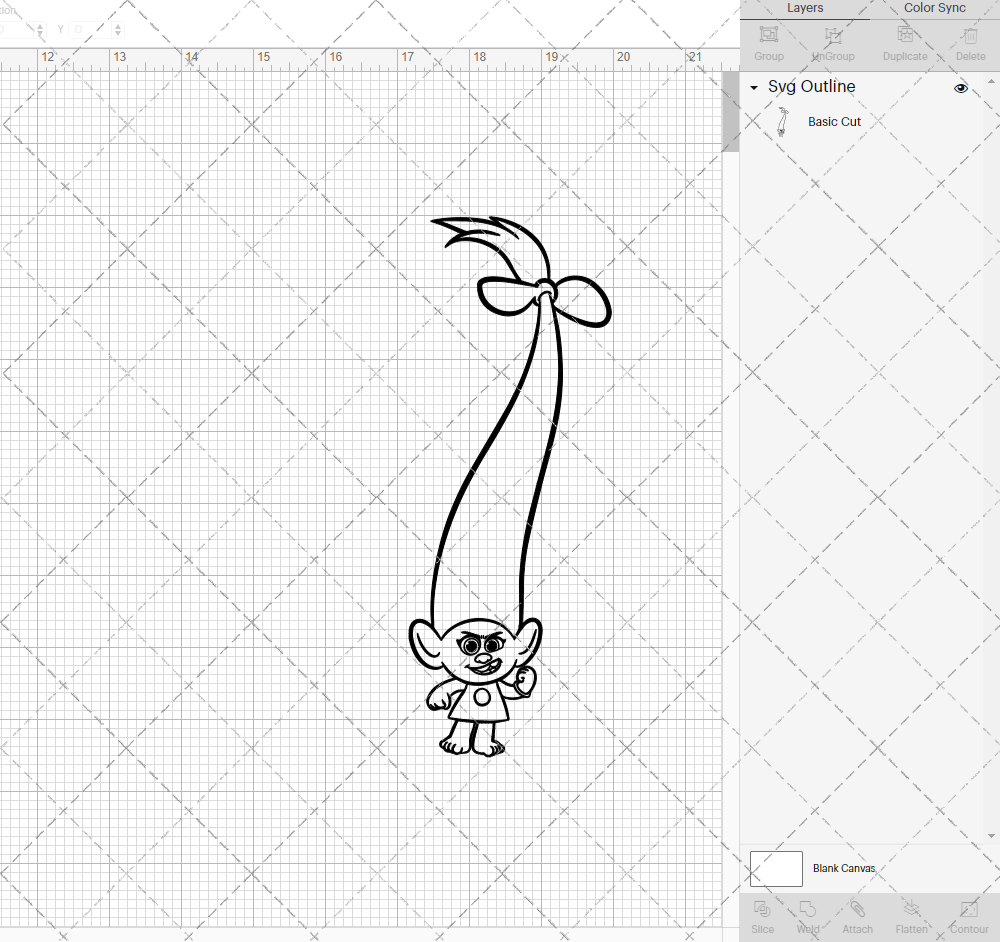 Smidge - Trolls 002, Svg, Dxf, Eps, Png - SvgShopArt