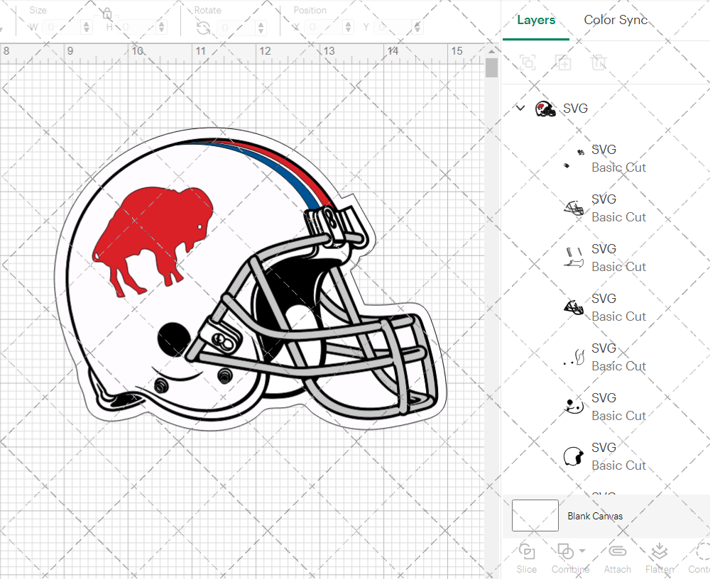 Buffalo Bills Helmet 1970 003, Svg, Dxf, Eps, Png - SvgShopArt
