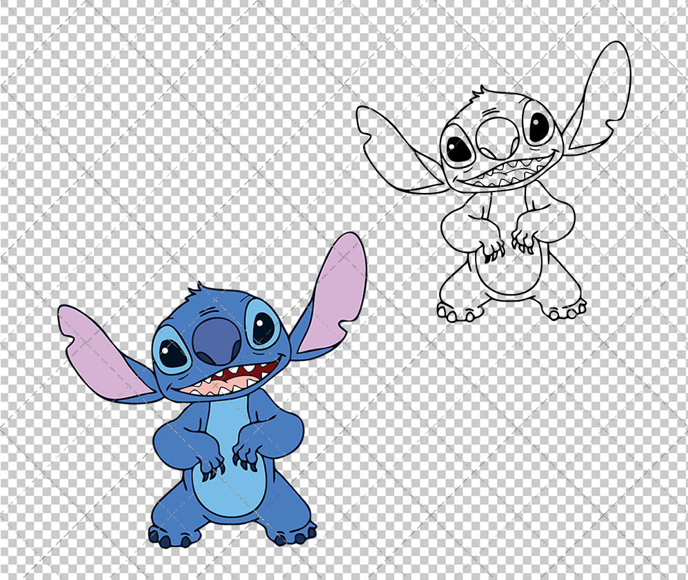 Stitch - Lilo and Stitch 005, Svg, Dxf, Eps, Png - SvgShopArt