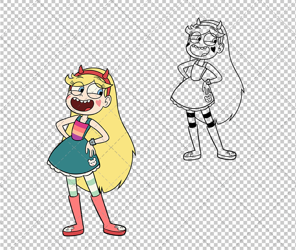 Star Butterfly - Star vs. the Forces of Evil 002, Svg, Dxf, Eps, Png - SvgShopArt