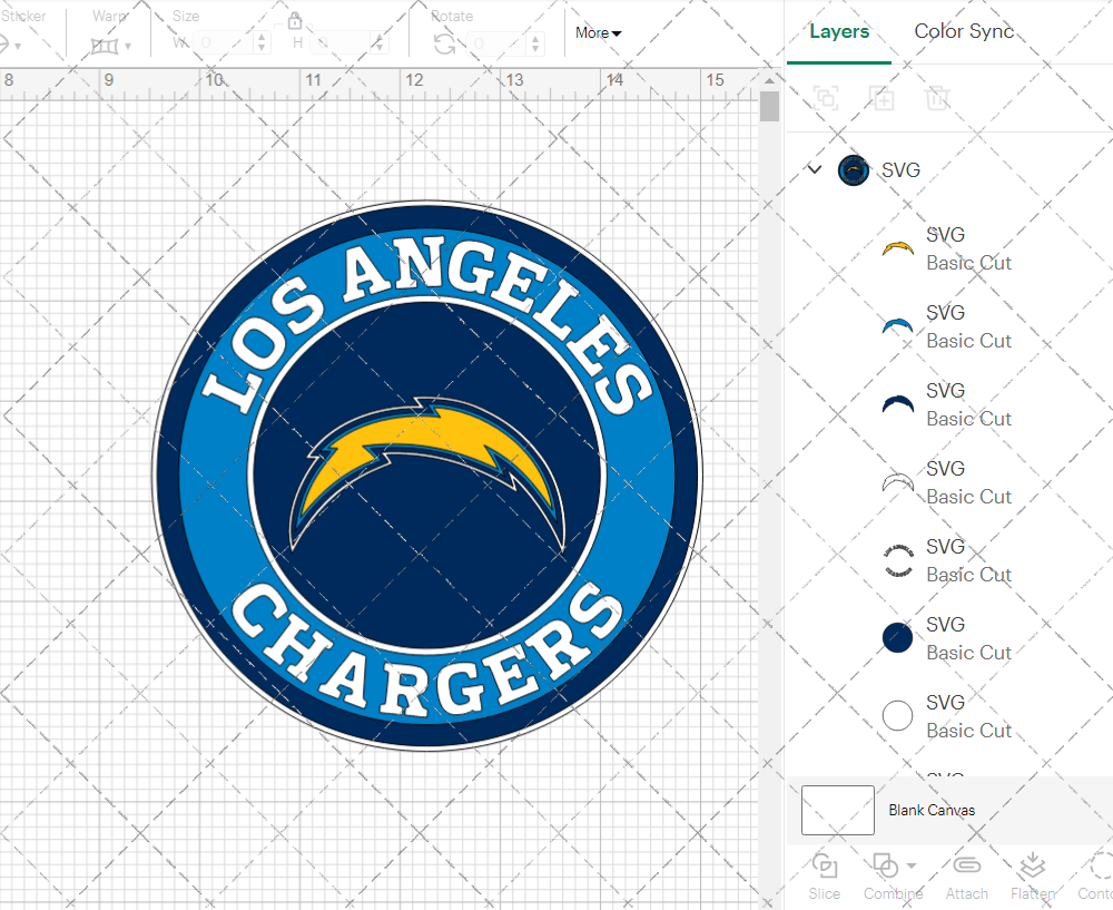 Los Angeles Chargers Circle 2017 002, Svg, Dxf, Eps, Png - SvgShopArt