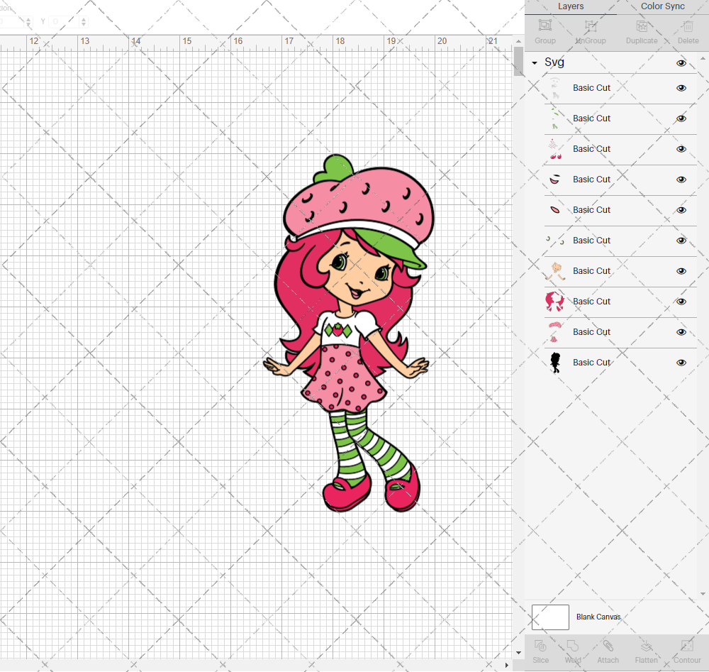 Strawberry Shortcake 002, Svg, Dxf, Eps, Png - SvgShopArt