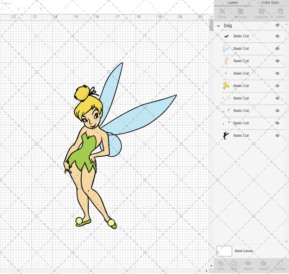 Tinker Bell - Peter Pan, Svg, Dxf, Eps, Png - SvgShopArt