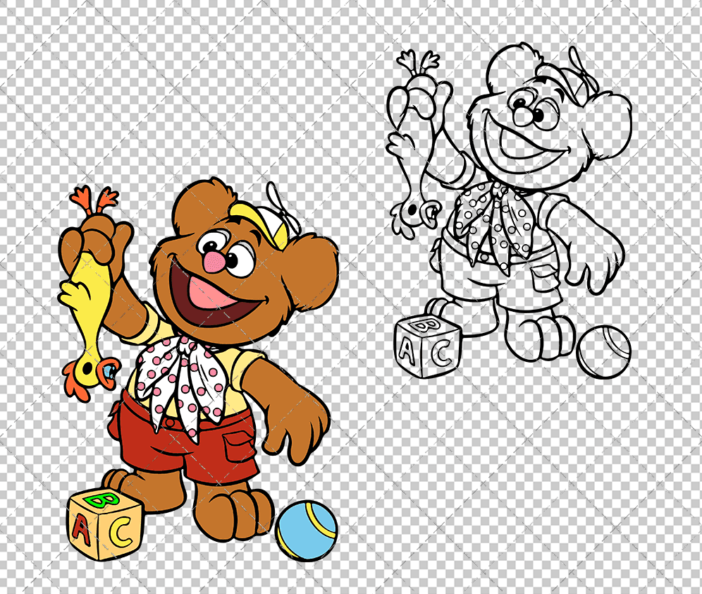 Fozzie - Muppet Babies, Svg, Dxf, Eps, Png SvgShopArt