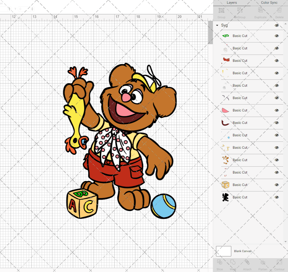 Fozzie - Muppet Babies, Svg, Dxf, Eps, Png SvgShopArt