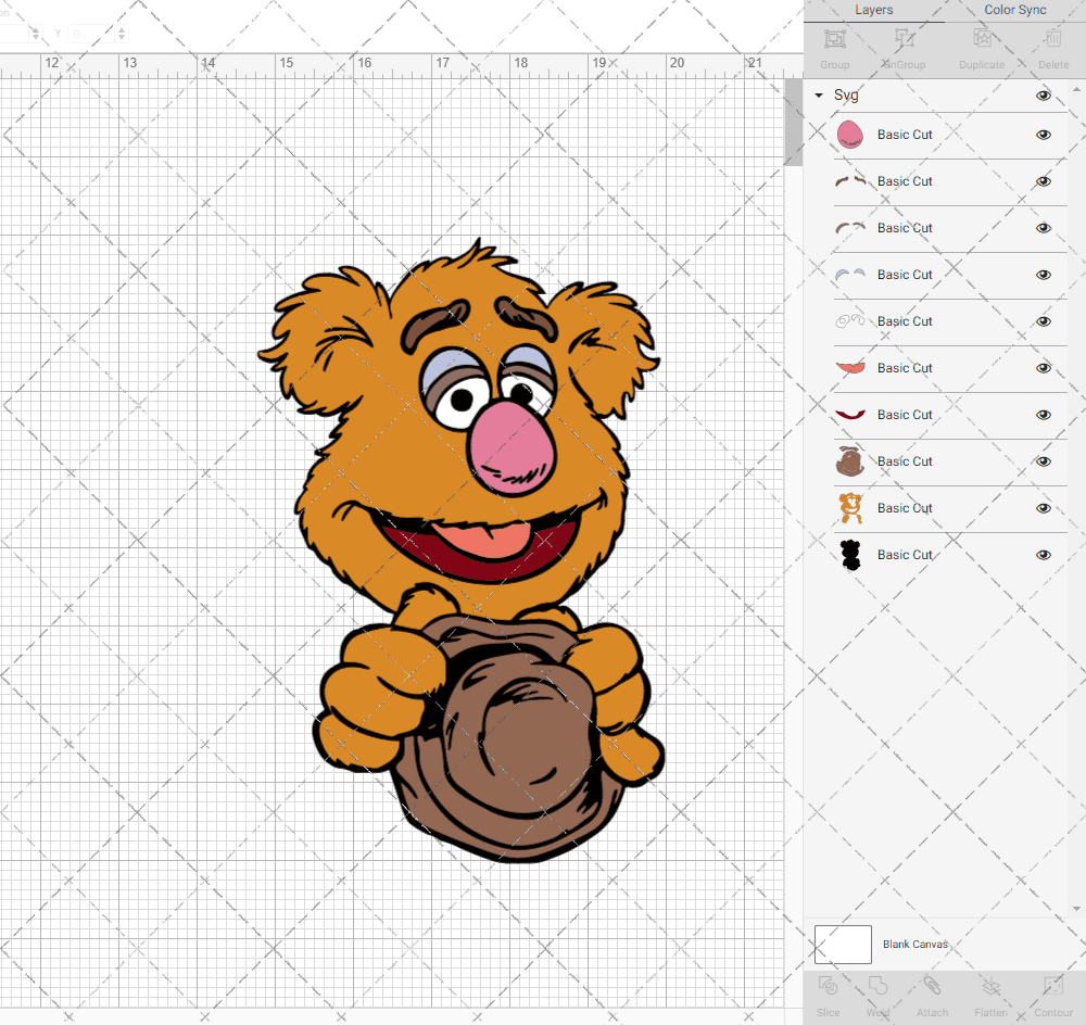 Fozzie - The Muppet, Svg, Dxf, Eps, Png SvgShopArt