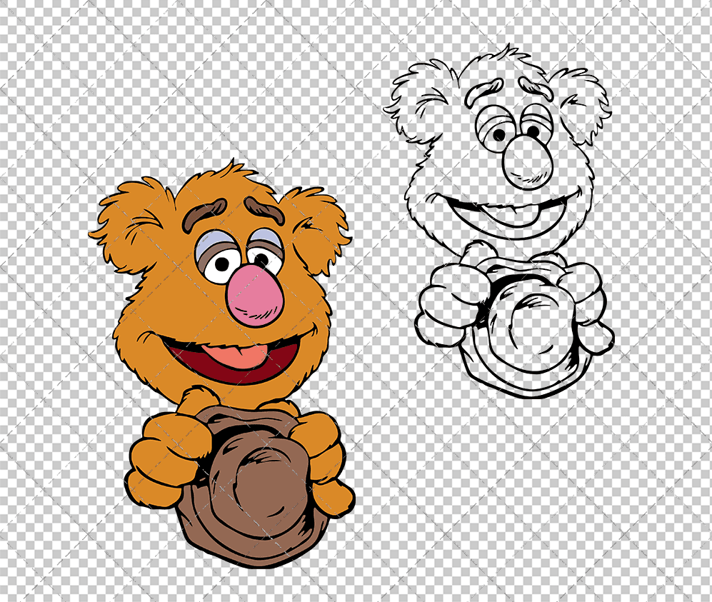 Fozzie - The Muppet, Svg, Dxf, Eps, Png SvgShopArt